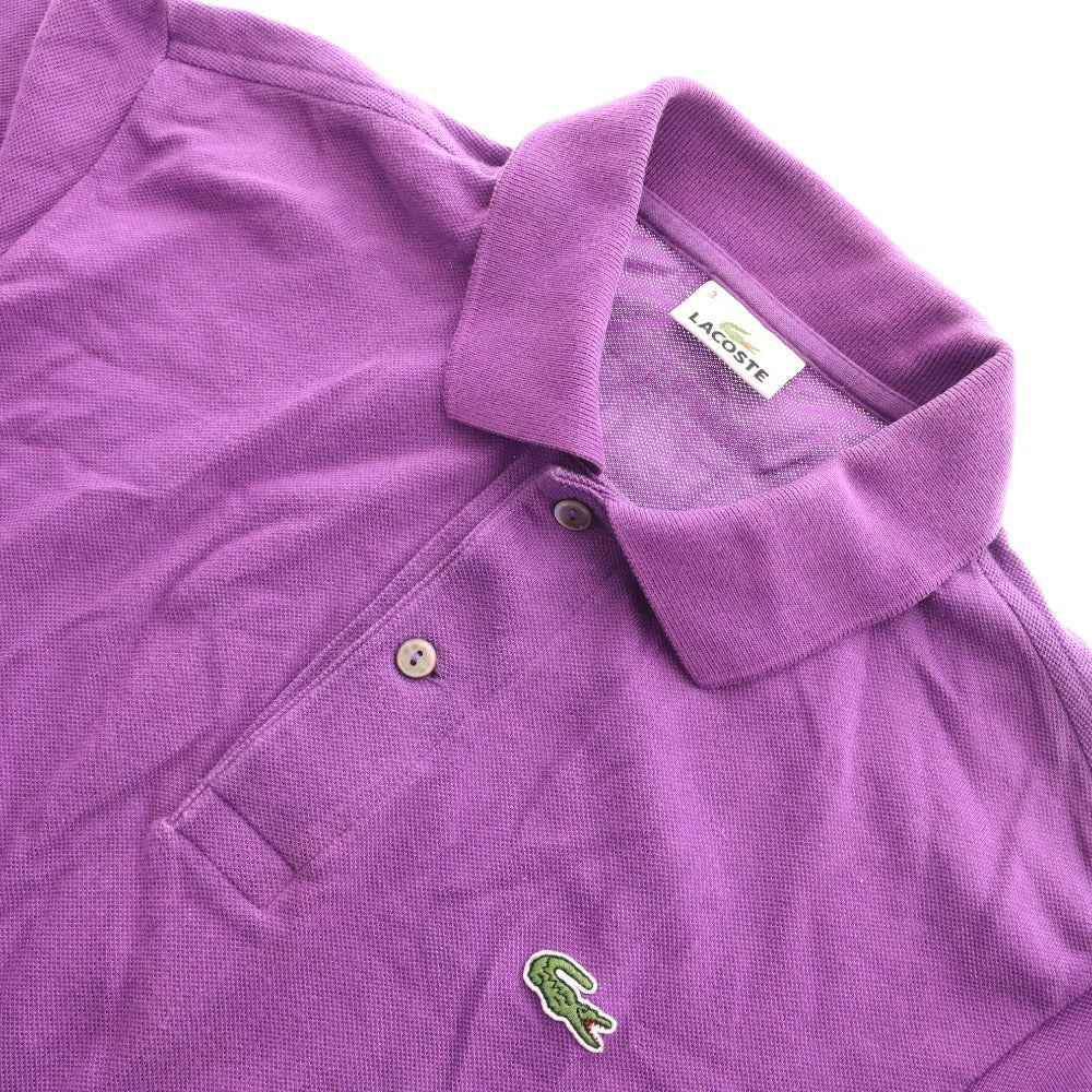 ■ Lacoste Polo Shirt L1212X Men's Pique Polo Shirt, Size 3 (M), Purple