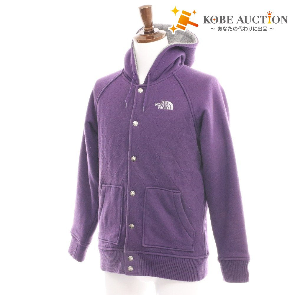 ■ ノースフェイス パーカー フーディ AT35003 アウター 裏ボア キルティング スナップボタン メンズ M パープル