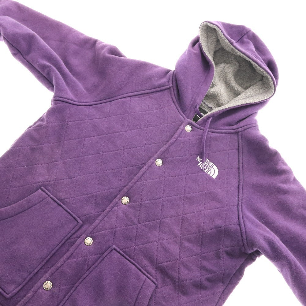 ■ ノースフェイス パーカー フーディ AT35003 アウター 裏ボア キルティング スナップボタン メンズ M パープル