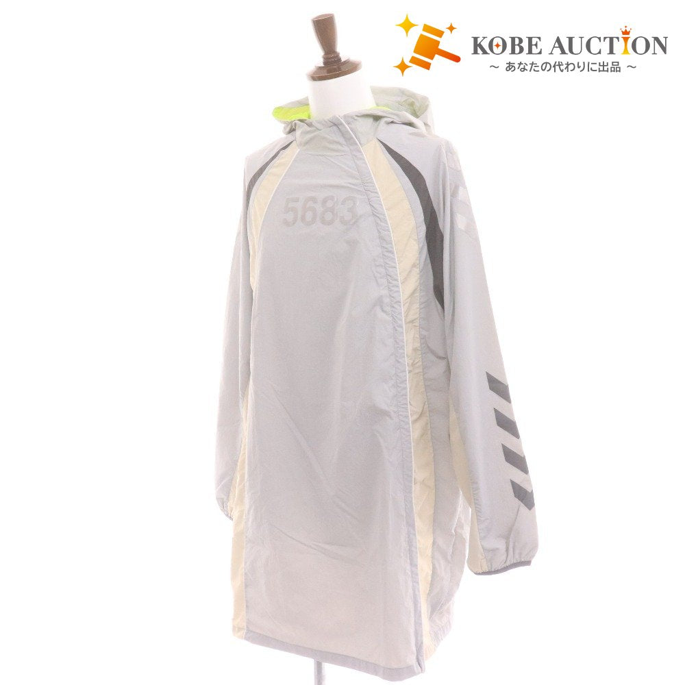 ■ ウィリーチャバリア x hummel ナイロンジャケット 5683 TRAINING WIND BREAKER 長袖 アウター フード付 シャカシャカ メンズ L 未使用