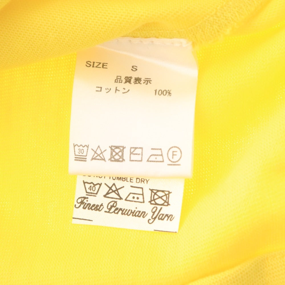 ■ ウィリーチャバリア Tシャツ ロンT BUFFALO T USA T 長袖 トップス 国旗 ロゴ プリント メンズ S イエロー 未使用