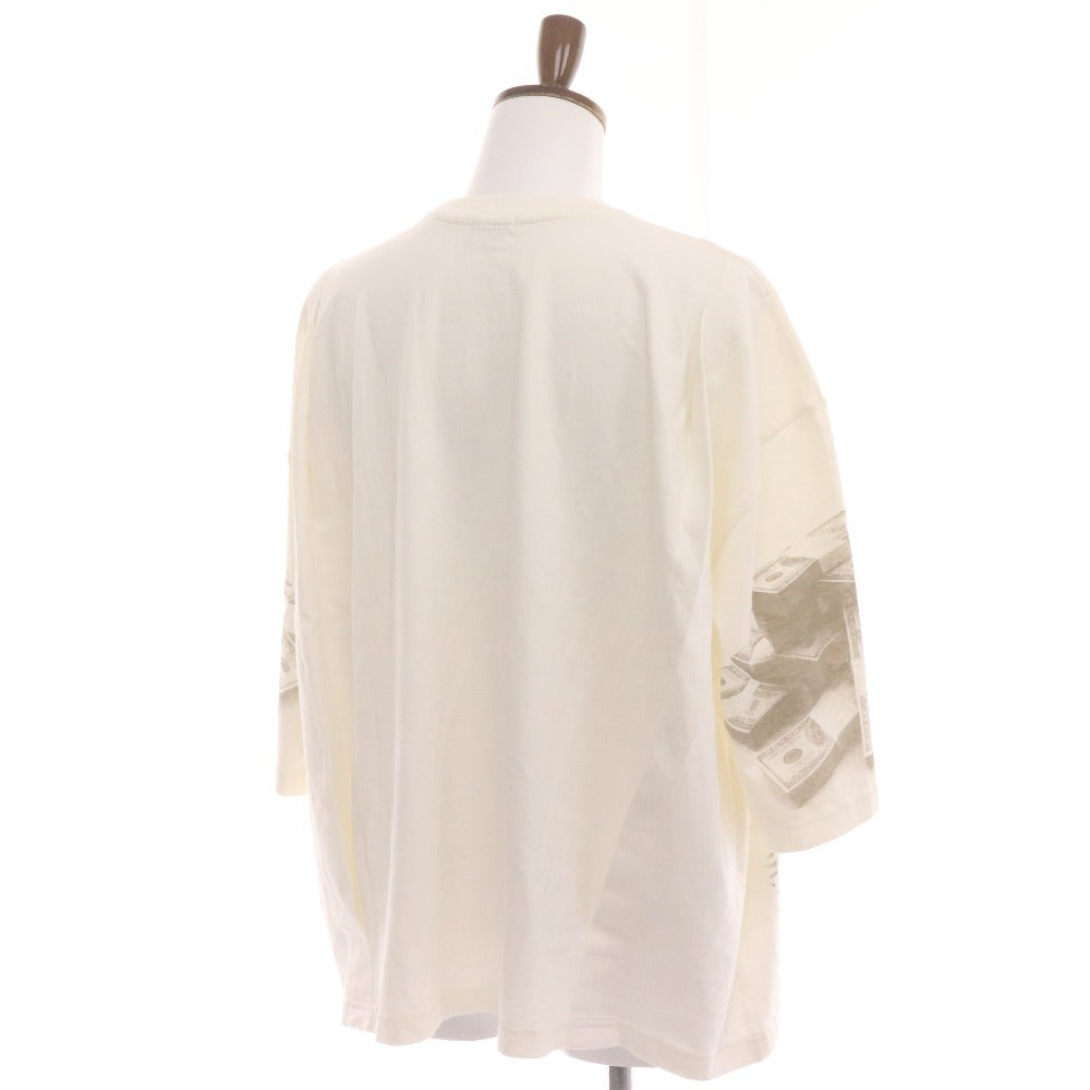 ■ ウィリーチャバリア Tシャツ ロンT BUFFALO T BACKWARDS USA 67 長袖 トップス 総柄 ロゴ プリント メンズ L ホワイト 白 未使用