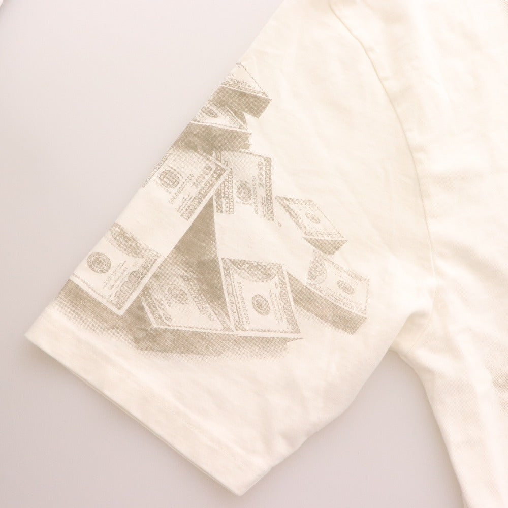 ■ ウィリーチャバリア Tシャツ ロンT BUFFALO T BACKWARDS USA 67 長袖 トップス 総柄 ロゴ プリント メンズ L ホワイト 白 未使用