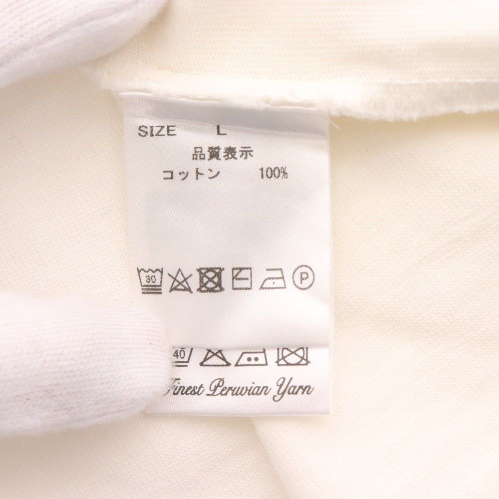 ■ ウィリーチャバリア Tシャツ ロンT BUFFALO T BACKWARDS USA 67 長袖 トップス 総柄 ロゴ プリント メンズ L ホワイト 白 未使用