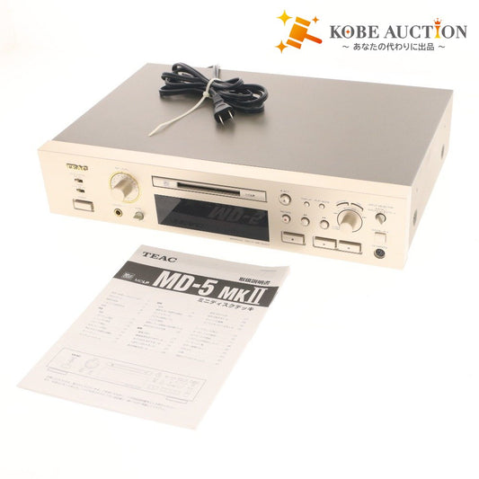 ■ TEAC ティアック ミニディスクデッキ MD-5 MK2 オーディオ機器 MDデッキ 音楽 通電確認済み 説明書付き