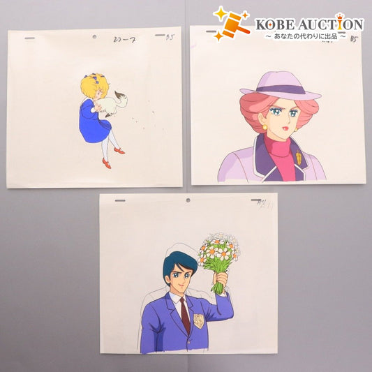 ■ ハロー!レディリン レディレディ!! セル画 3点セット まとめ売り 原画 動画張り付き B5 B5 A11 リン モードリン トマス アニメーション