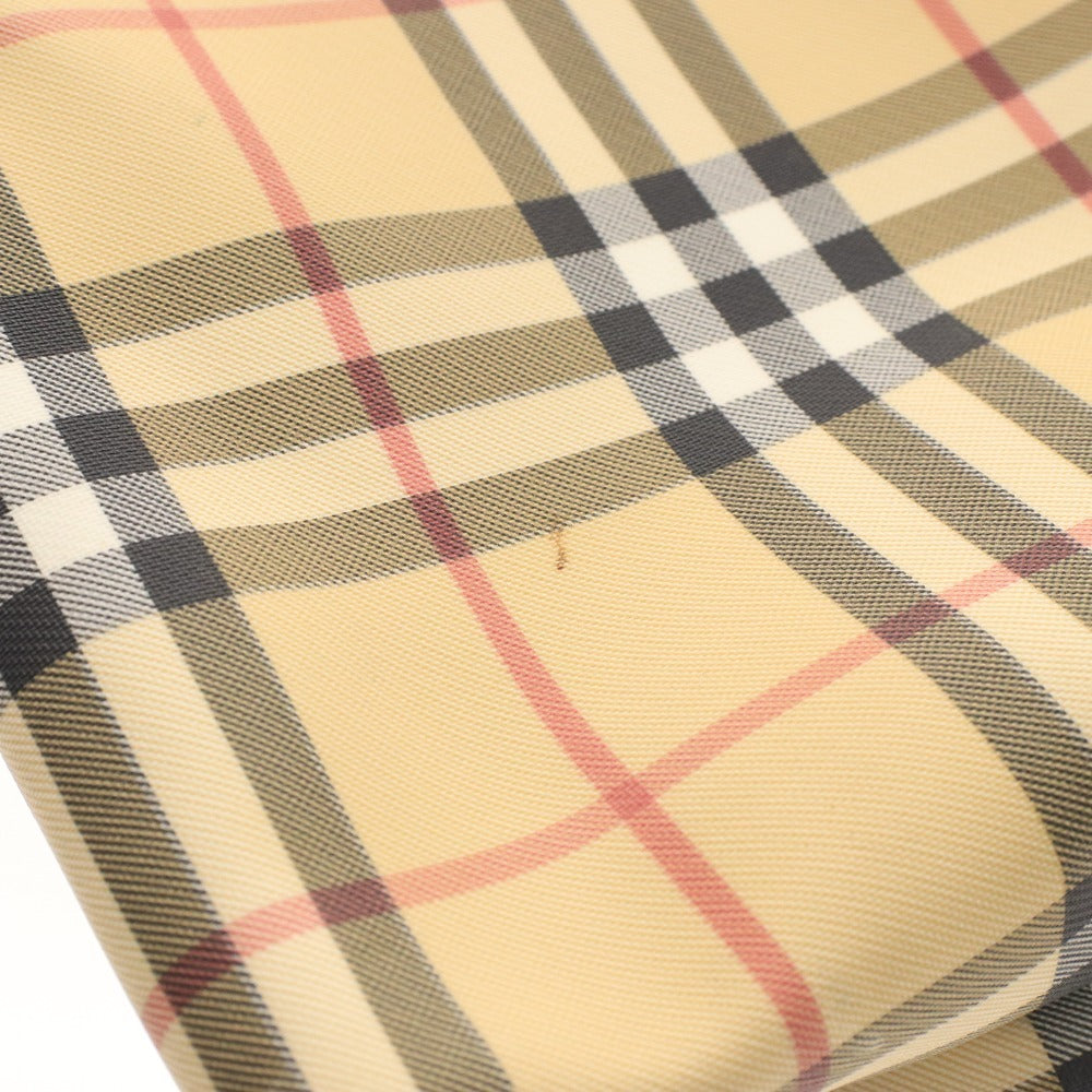 ■ バーバリー ハンドバッグ トートバッグ 鞄 チェック 内ポケット チャック レディース ベージュ 袋付き