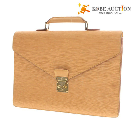 ■ ルイヴィトン ポルトドキュマン バンドリエール エピ ブリーフケース M54468 鞄 ポケット ゴールド金具 メンズ オレンジ系 袋付き