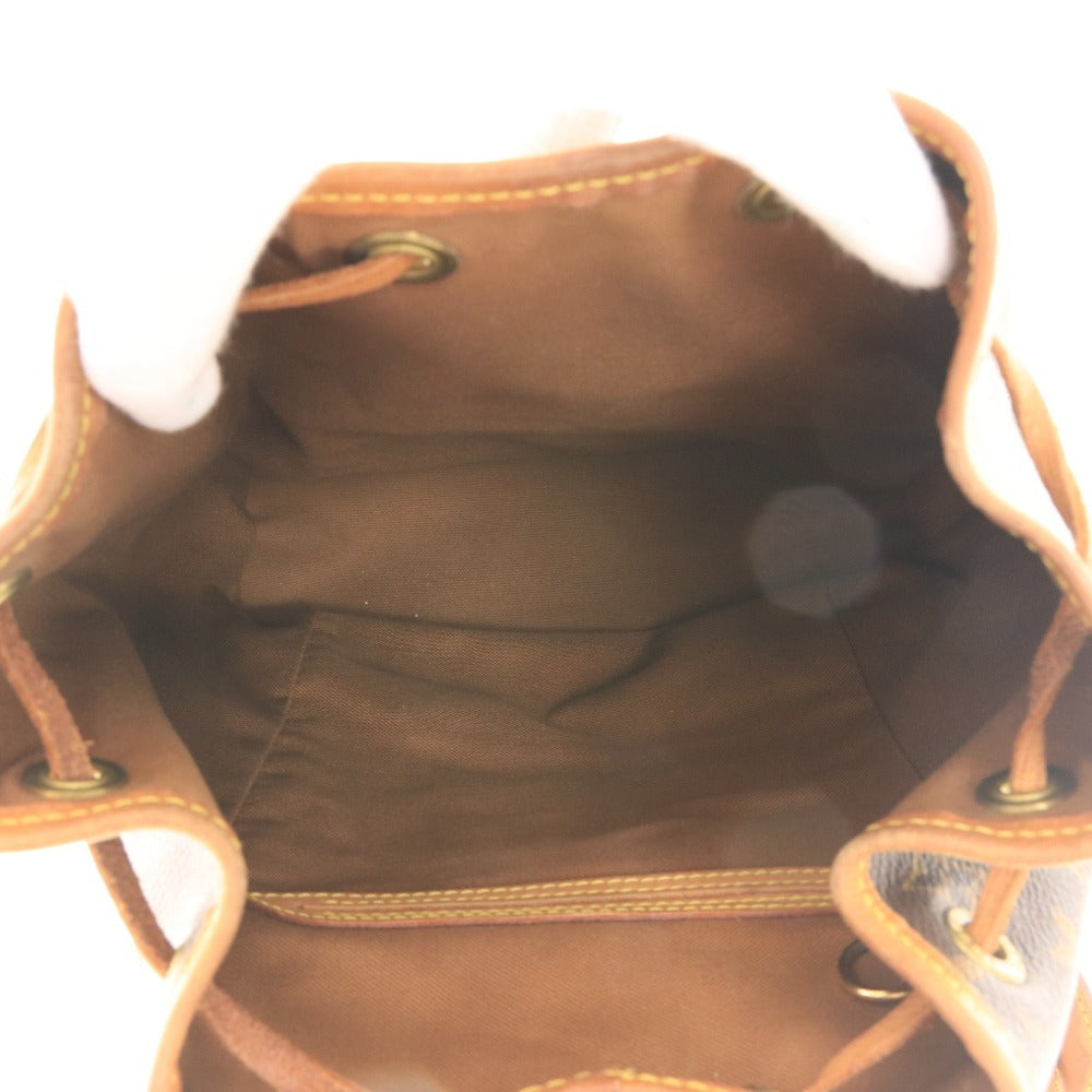 ■ ルイヴィトン モンスリMM モノグラム リュックサック デイパック 鞄 ファスナーポケット ゴールド金具 レディース ダークブラウン