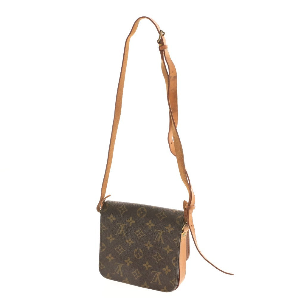 ■ ルイヴィトン カルトシエール モノグラム ショルダーバッグ 鞄 ベルト金具 オープンポケット レディース ダークブラウン