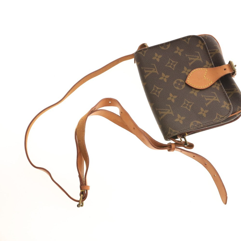 ■ ルイヴィトン カルトシエール モノグラム ショルダーバッグ 鞄 ベルト金具 オープンポケット レディース ダークブラウン