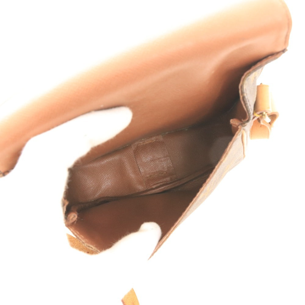 ■ ルイヴィトン カルトシエール モノグラム ショルダーバッグ 鞄 ベルト金具 オープンポケット レディース ダークブラウン