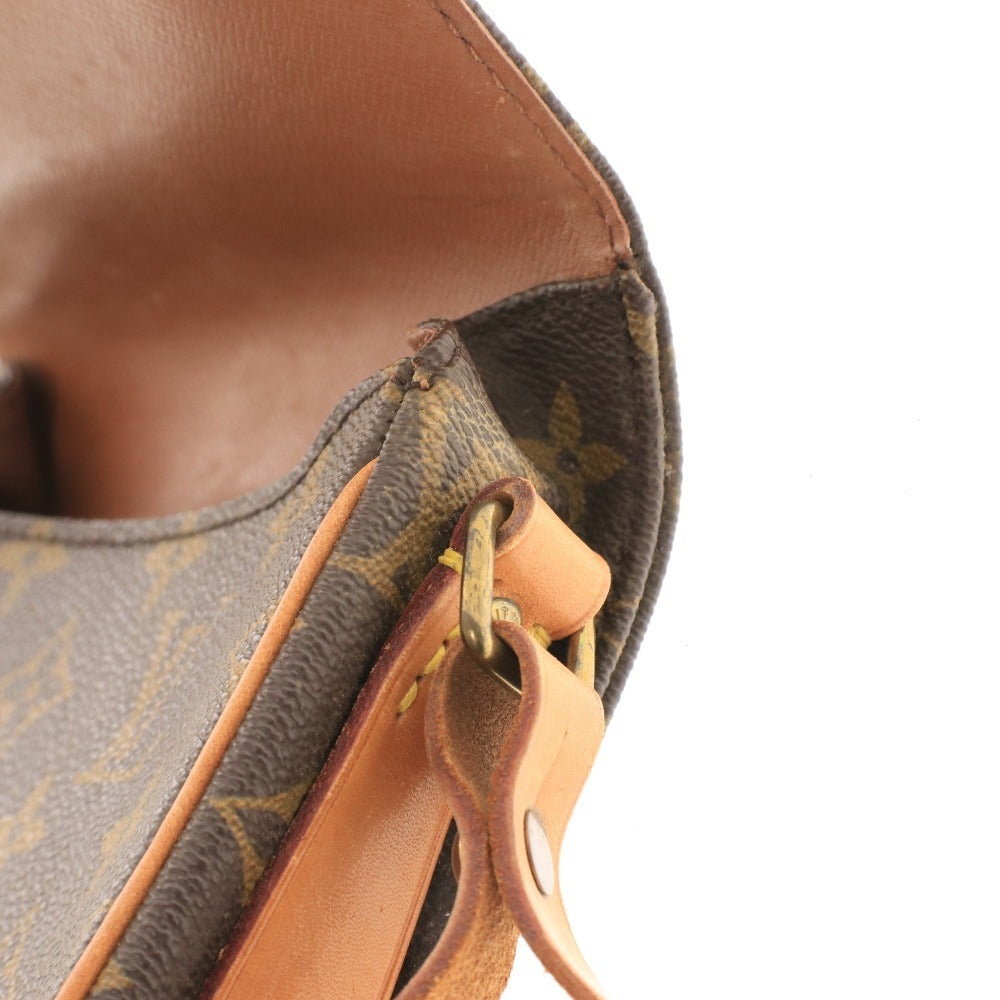 ■ ルイヴィトン カルトシエール モノグラム ショルダーバッグ 鞄 ベルト金具 オープンポケット レディース ダークブラウン