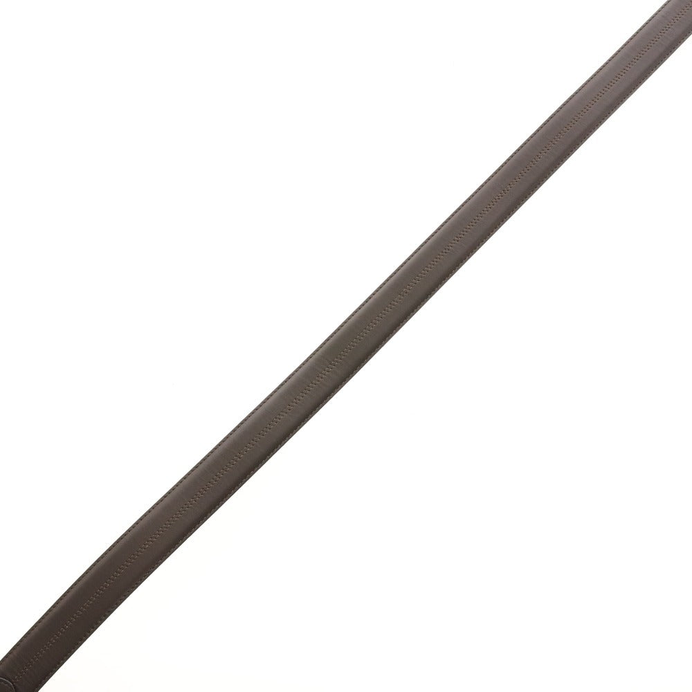 ■ CELINE セリーヌ ベルト ゴールド金具 バックル ロゴ 85 メンズ ダークブラウン 箱付き