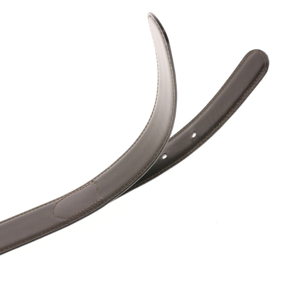 ■ CELINE セリーヌ ベルト ゴールド金具 バックル ロゴ 85 メンズ ダークブラウン 箱付き