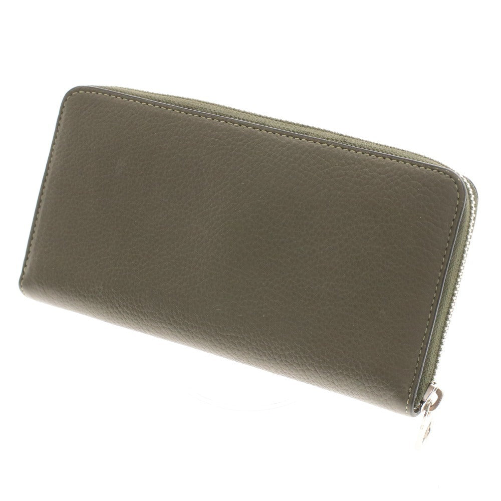 ■ COACH コーチ 長財布 ラウンドファスナー 小銭入れ 札入れ カード入れ ロゴ レディース メンズ カーキ系