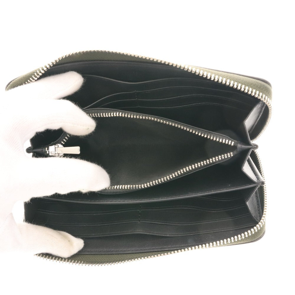 ■ COACH コーチ 長財布 ラウンドファスナー 小銭入れ 札入れ カード入れ ロゴ レディース メンズ カーキ系