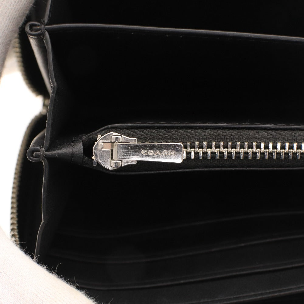 ■ COACH コーチ 長財布 ラウンドファスナー 小銭入れ 札入れ カード入れ ロゴ レディース メンズ カーキ系