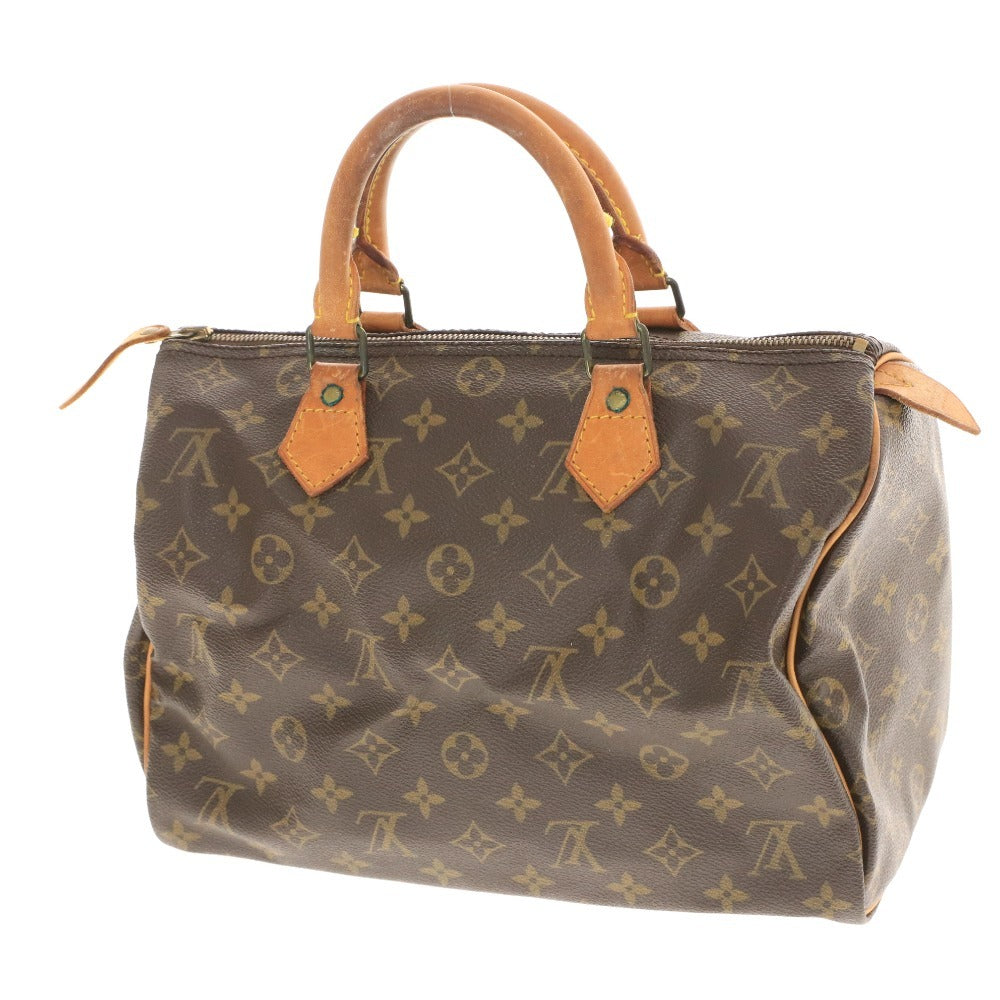■ ルイヴィトン スピーディー ハンドバッグ モノグラム キャンバス 鞄 ファスナー開閉 レディース ダークブラウン