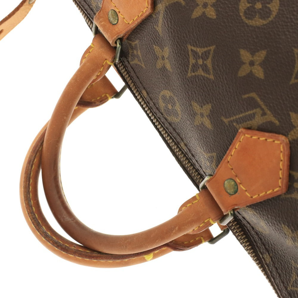 ■ ルイヴィトン スピーディー ハンドバッグ モノグラム キャンバス 鞄 ファスナー開閉 レディース ダークブラウン