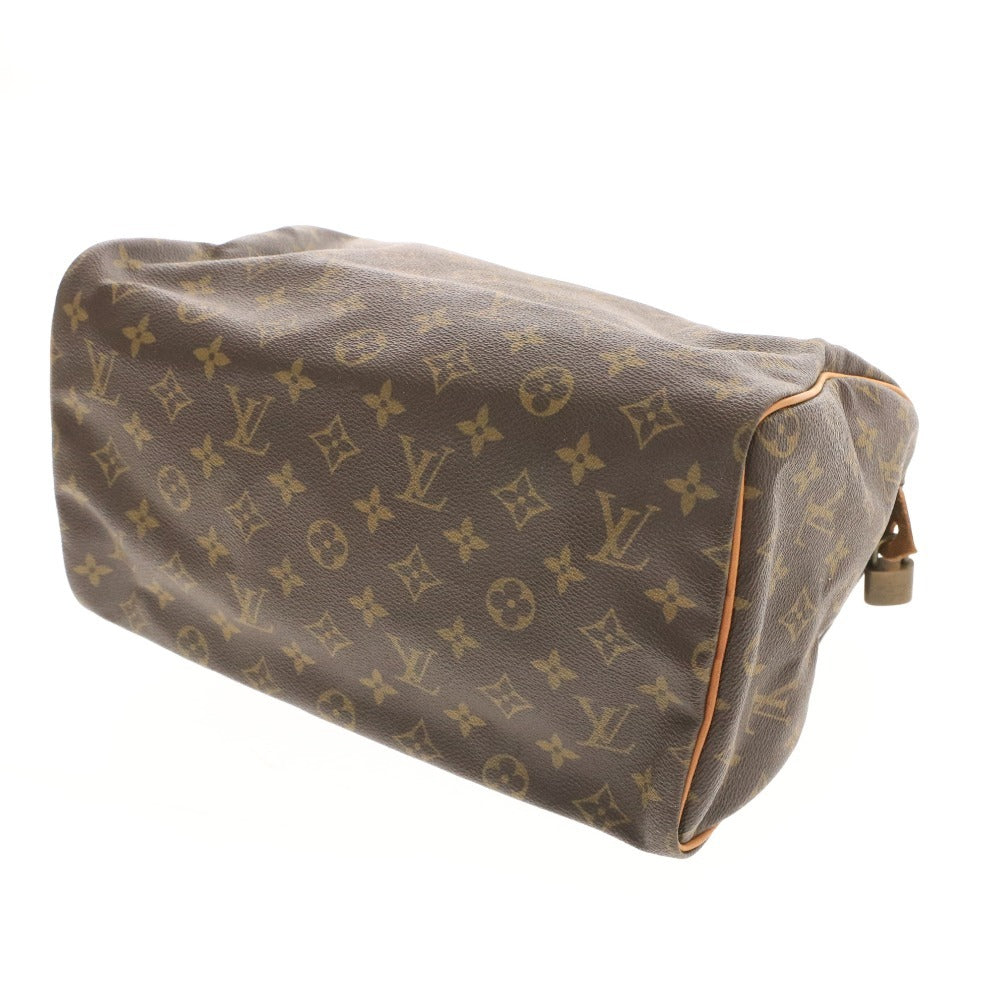 ■ ルイヴィトン スピーディー ハンドバッグ モノグラム キャンバス 鞄 ファスナー開閉 レディース ダークブラウン