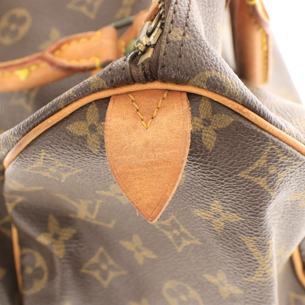 ■ ルイヴィトン スピーディー ハンドバッグ モノグラム キャンバス 鞄 ファスナー開閉 レディース ダークブラウン