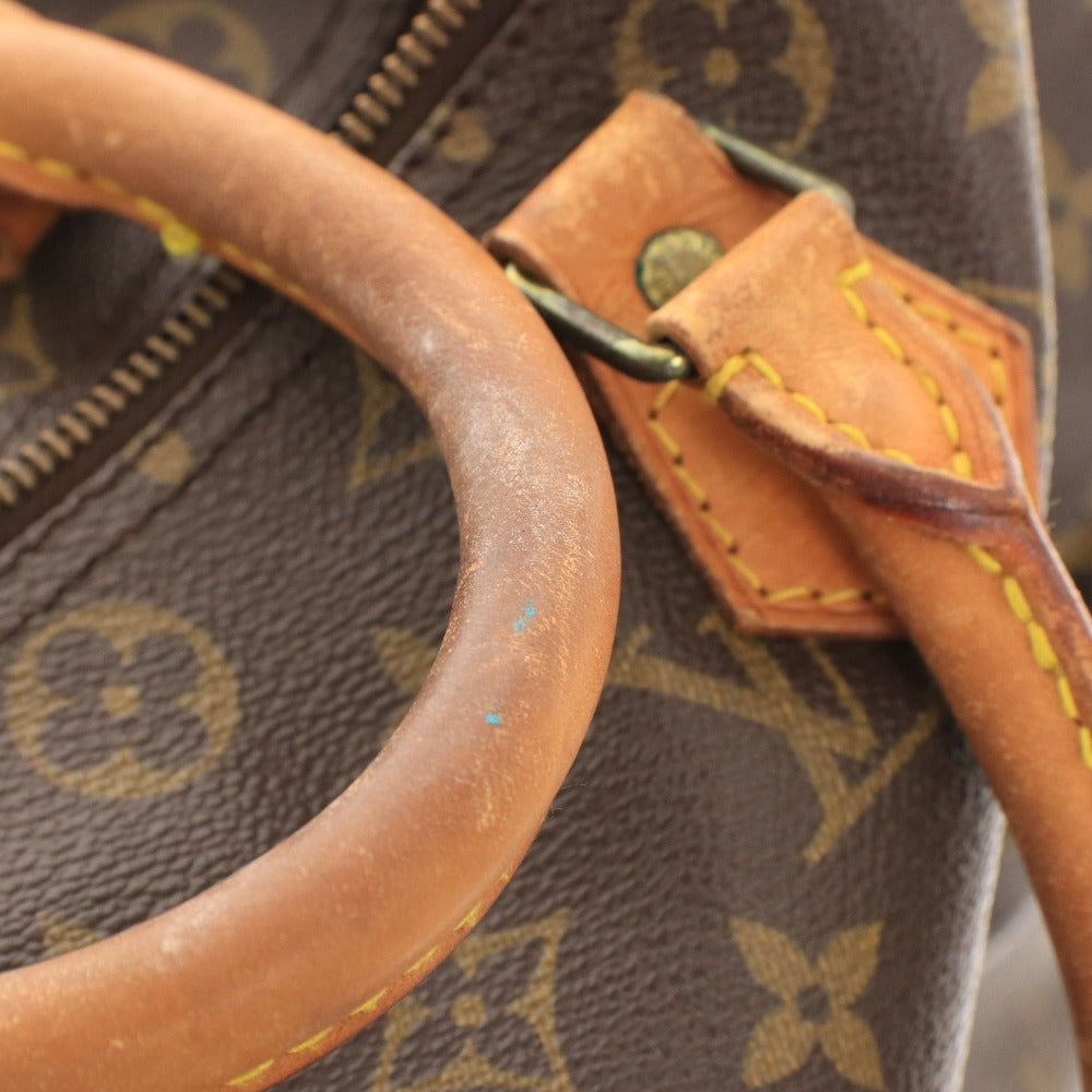 ■ ルイヴィトン スピーディー ハンドバッグ モノグラム キャンバス 鞄 ファスナー開閉 レディース ダークブラウン