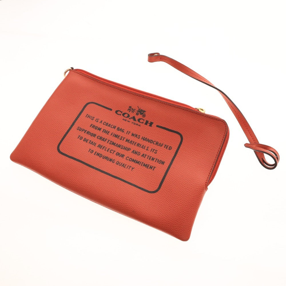 ■ COACH Signature Reversible Tote Bag, Handbag, Gold Logo, Women's, Dark Brown, Red, with Pouch