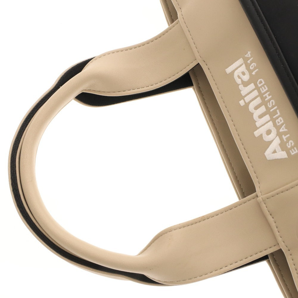 ■ Admiral アドミラル ミニ トートバッグ ハンドバッグ 鞄 ファスナー ポケット ロゴ メンズ レディース ライトベージュ