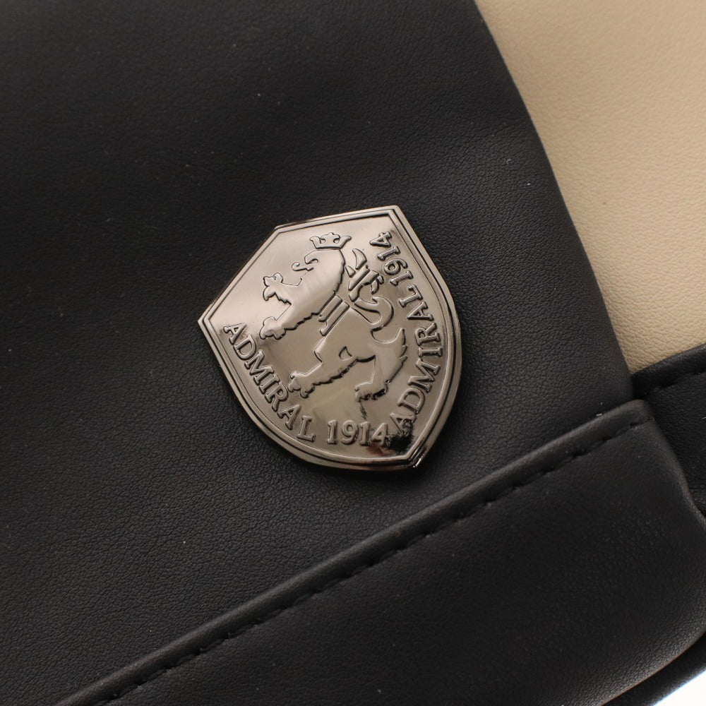 ■ Admiral アドミラル ミニ トートバッグ ハンドバッグ 鞄 ファスナー ポケット ロゴ メンズ レディース ライトベージュ