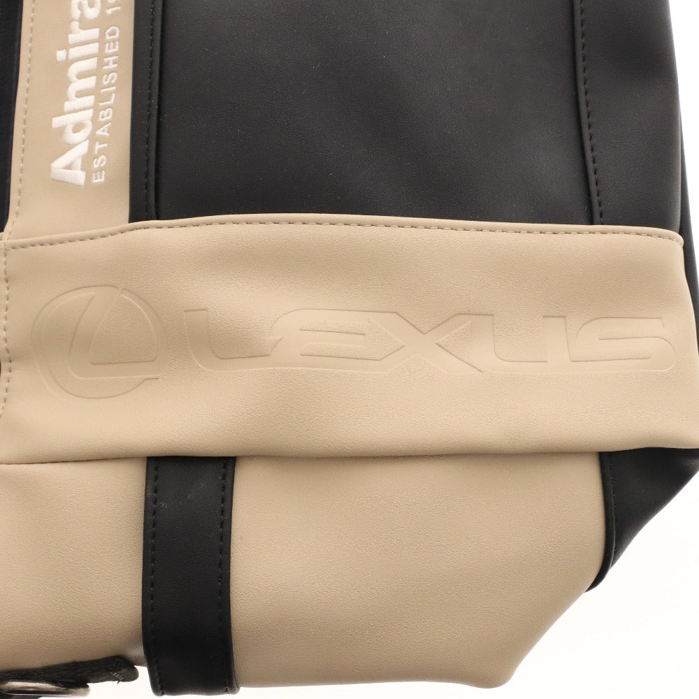 ■ Admiral アドミラル ミニ トートバッグ ハンドバッグ 鞄 ファスナー ポケット ロゴ メンズ レディース ライトベージュ