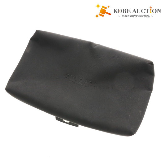 ■ BVLGARI Bulgari pouch, second bag, handbag, logo zipper, clear mesh, men's and women's, black