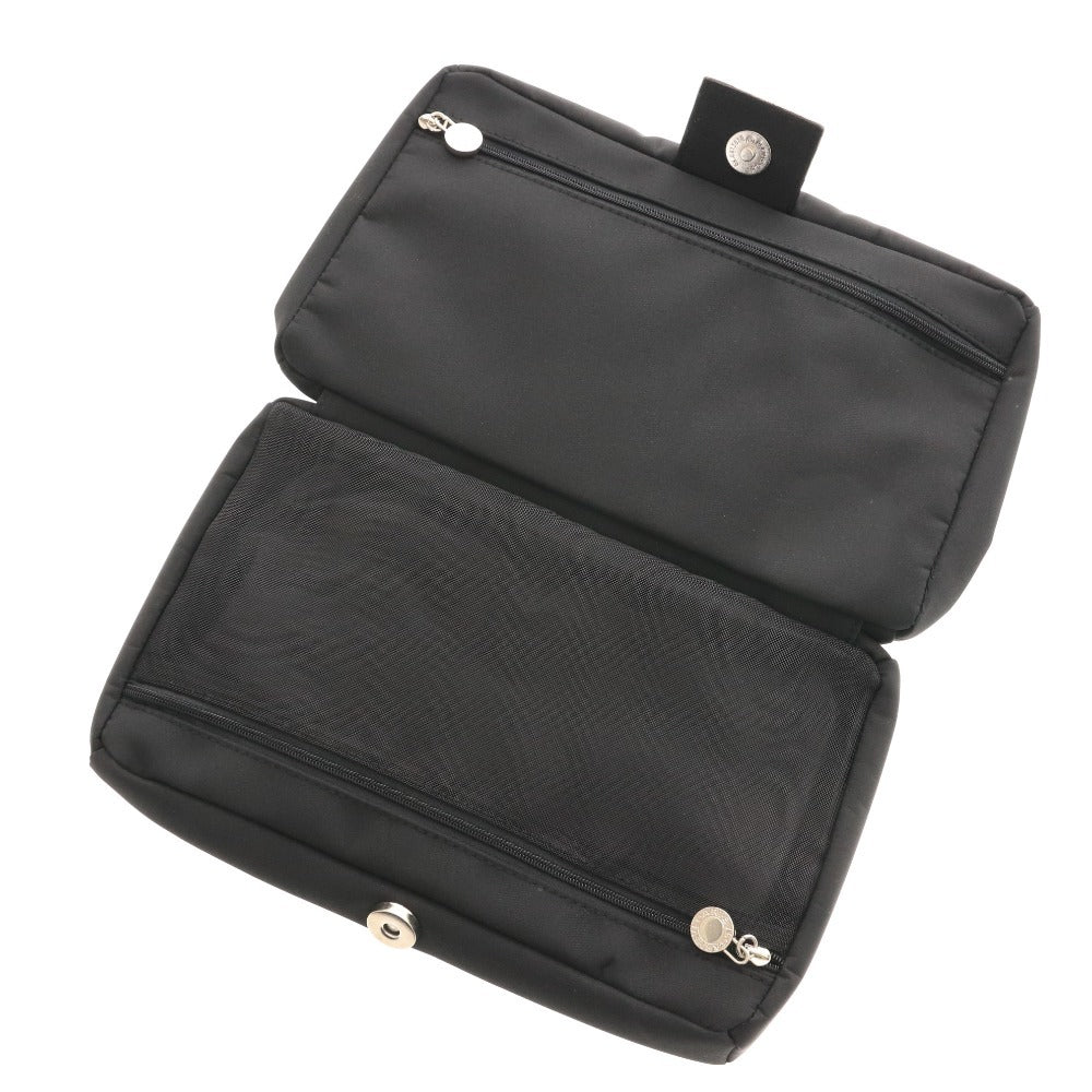 ■ BVLGARI Bulgari pouch, second bag, handbag, logo zipper, clear mesh, men's and women's, black