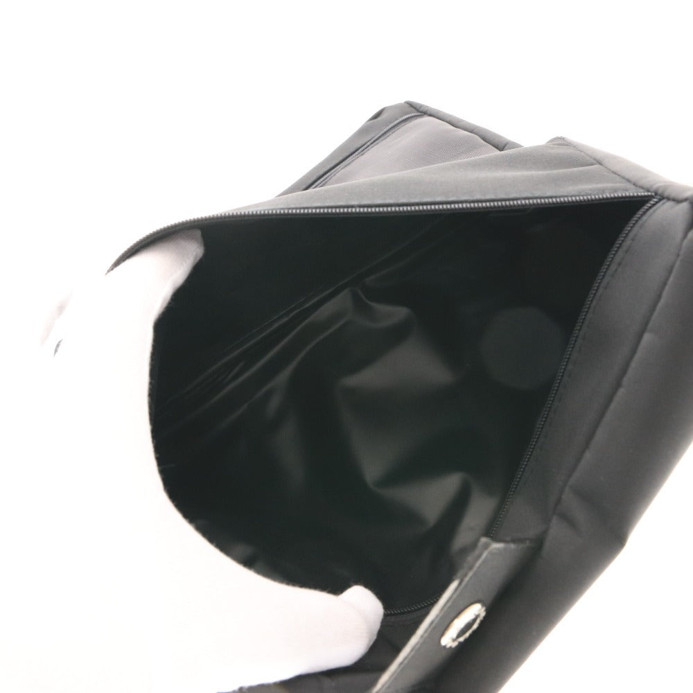 ■ BVLGARI Bulgari pouch, second bag, handbag, logo zipper, clear mesh, men's and women's, black