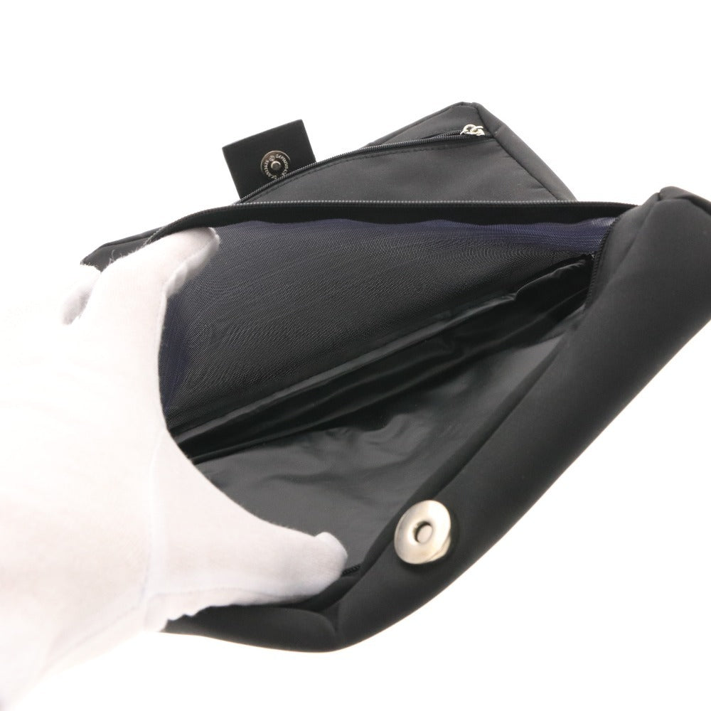 ■ BVLGARI Bulgari pouch, second bag, handbag, logo zipper, clear mesh, men's and women's, black