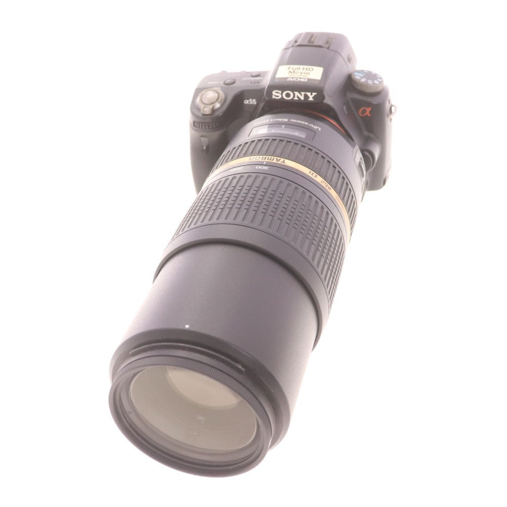 ■ Sony α55 Camera SLR Digital Camera with Tamron SP 70-300mm F4-5.6 Telephoto Zoom Lens, Black
