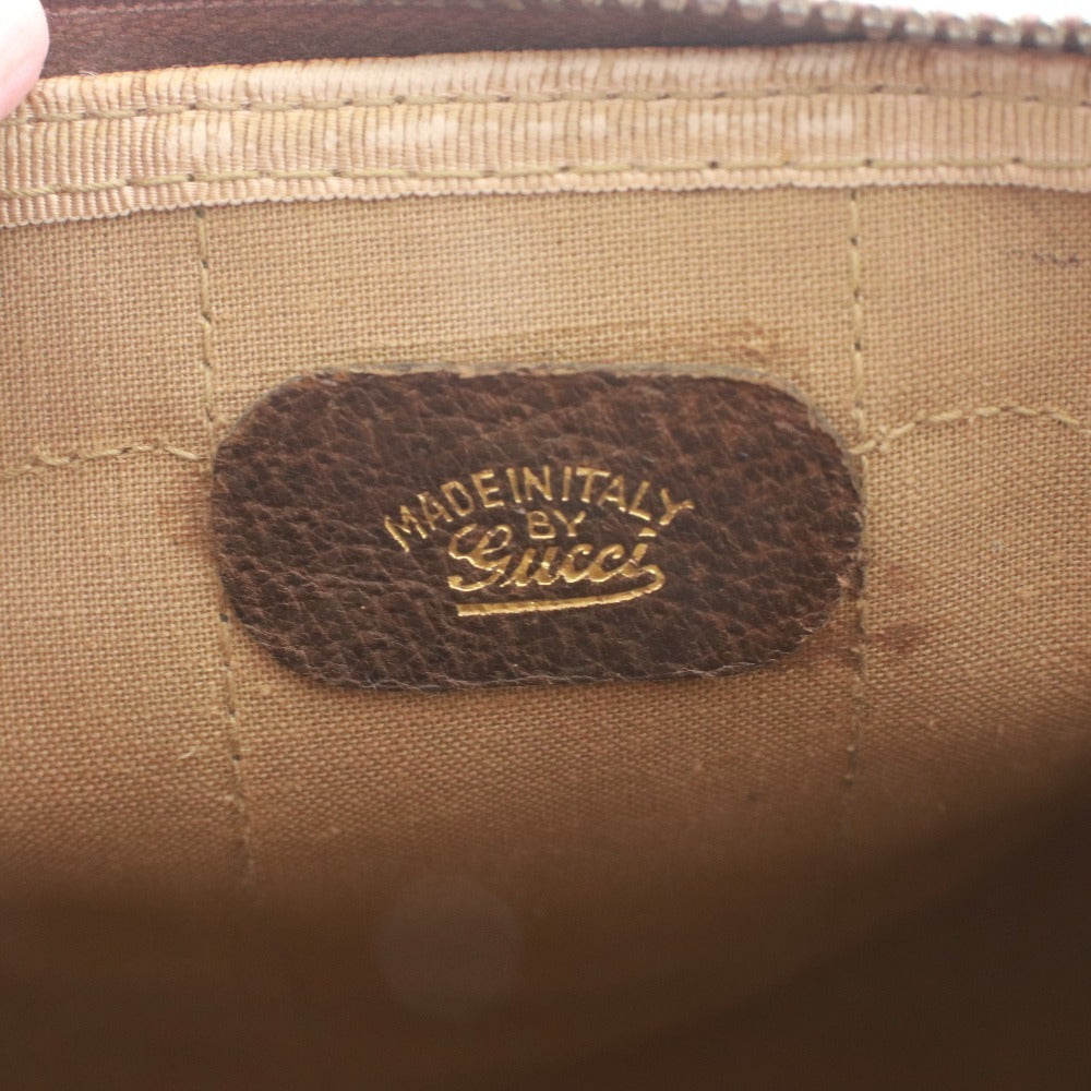 ■ GUCCI Old Sherry Line GG Supreme Mini Boston Bag, Handbag, Men's, Brown, Beige