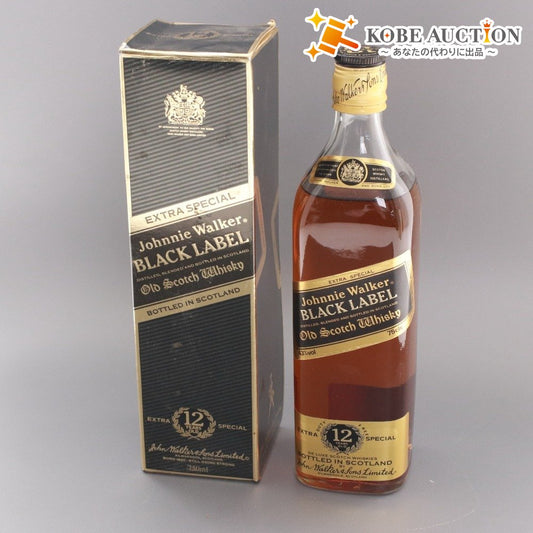 ■ 酒 ウイスキー ジョニーウォーカー ブラックラベル スコッチ アルコール 750ml 43度 未開栓 未使用 箱付き