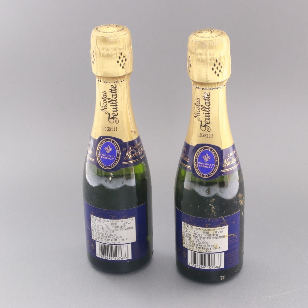 ■ 酒 シャンパン 二コラ フィアット ブリュット レゼルヴ 2本セット 果実酒 アルコール 187.5ml 12度 未開栓 未使用