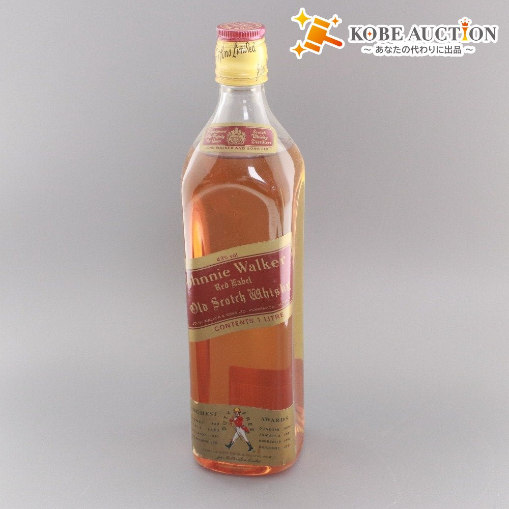 ■ 酒 ウイスキー ジョニーウォーカー レッドラベル スコッチ アルコール 1L 43度 未開栓 未使用
