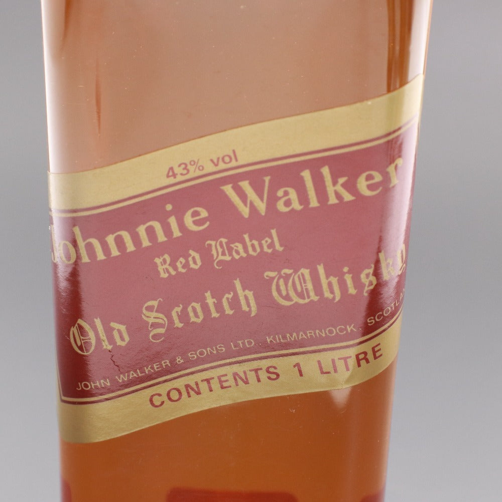 ■ 酒 ウイスキー ジョニーウォーカー レッドラベル スコッチ アルコール 1L 43度 未開栓 未使用