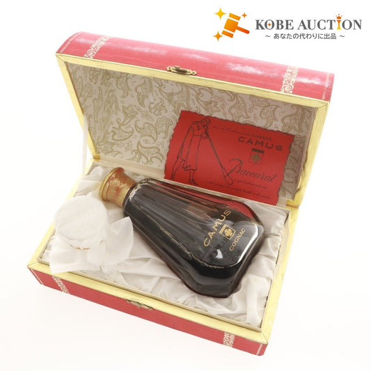 ■ 酒 カミュ ブランデー カラフェ バカラ クリスタルボトル コニャック アルコール 700ml 40度 未開栓 未使用 箱付き