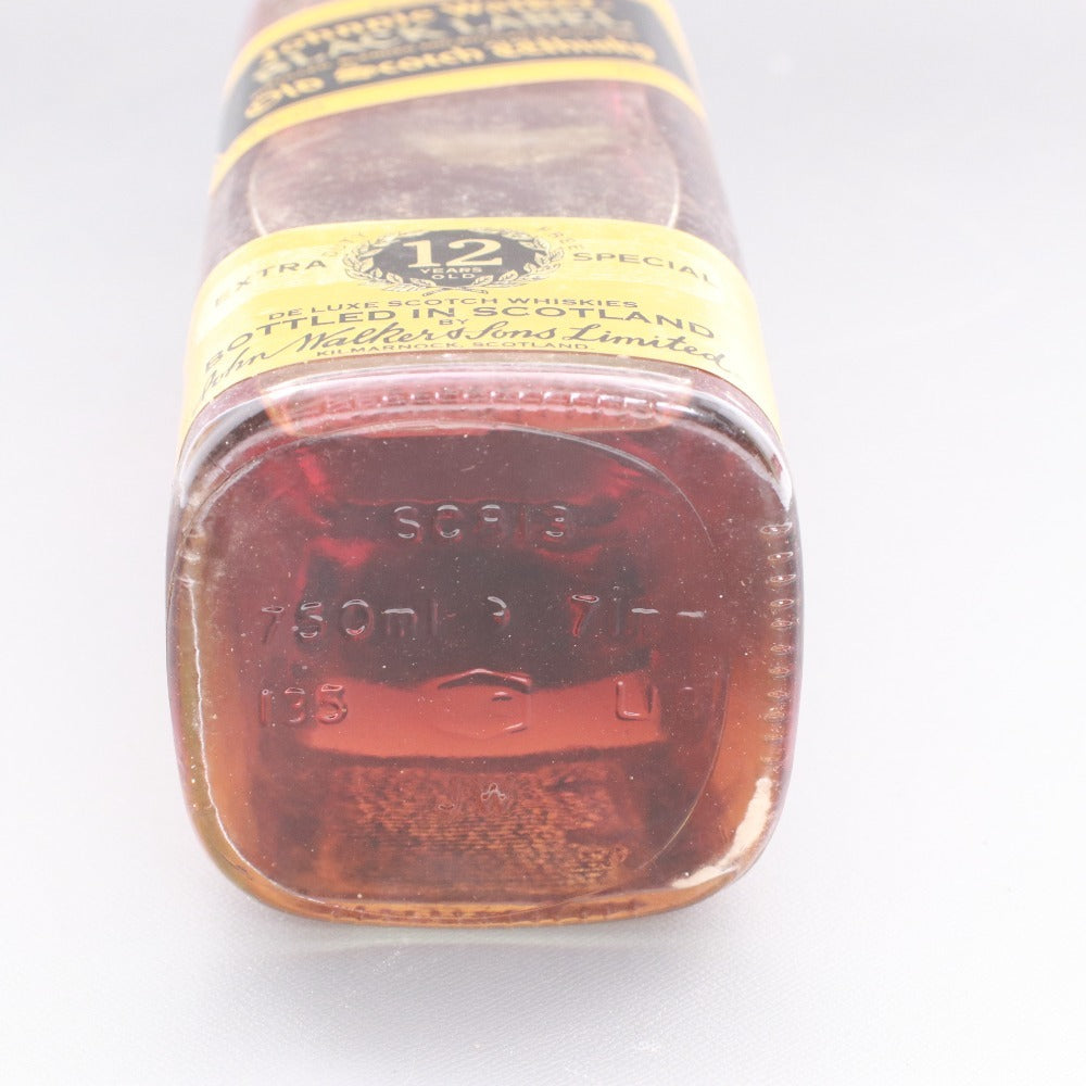 ■ 酒 ウイスキー ジョニーウォーカー ブラックラベル 12年 スコッチ アルコール 750ml 43度 未開栓 未使用 箱付き