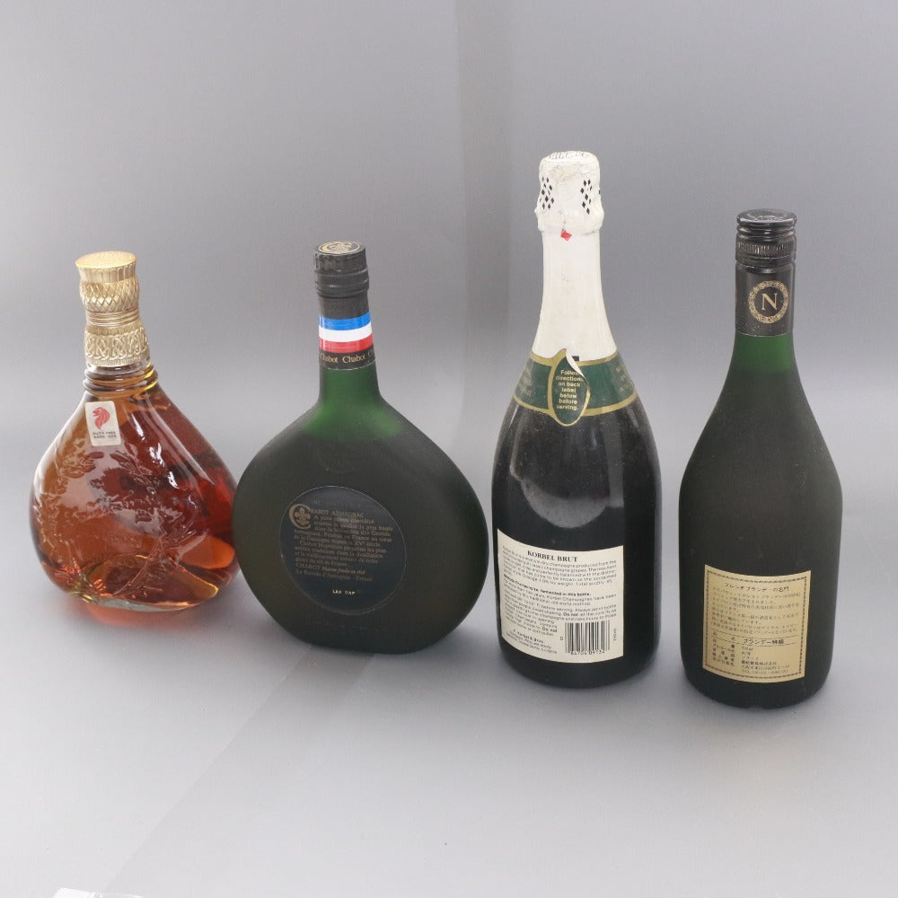 ■ 酒 ブランデー アルマニャック ワイン ウイスキー 4点セット まとめ売り アルコール 身開栓 未使用 箱付き含む