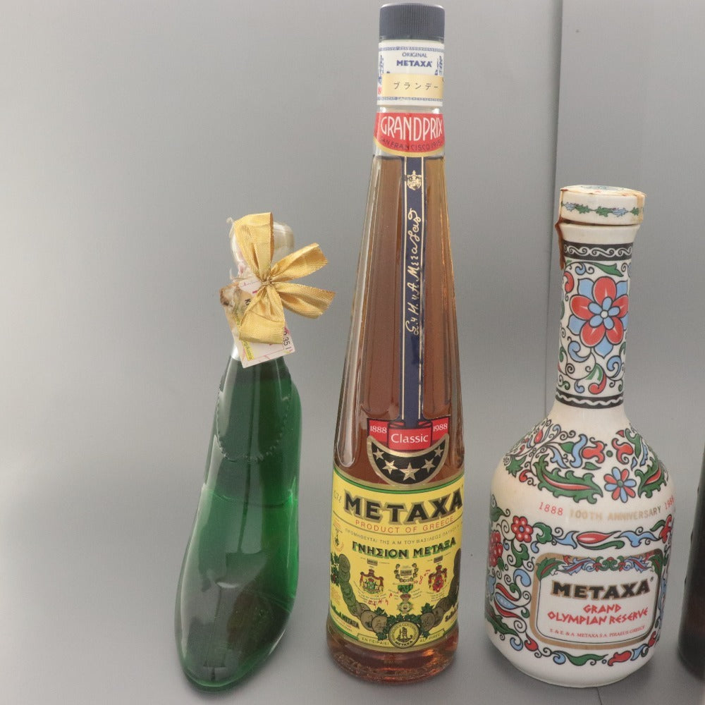 ■ 酒 ブランデー リキュール 4本セットまとめ売り メタクサ サントリー オレンジヒーリング シンデレラシュー 未開栓 未使用 箱付き含む