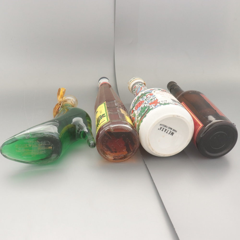 ■ 酒 ブランデー リキュール 4本セットまとめ売り メタクサ サントリー オレンジヒーリング シンデレラシュー 未開栓 未使用 箱付き含む