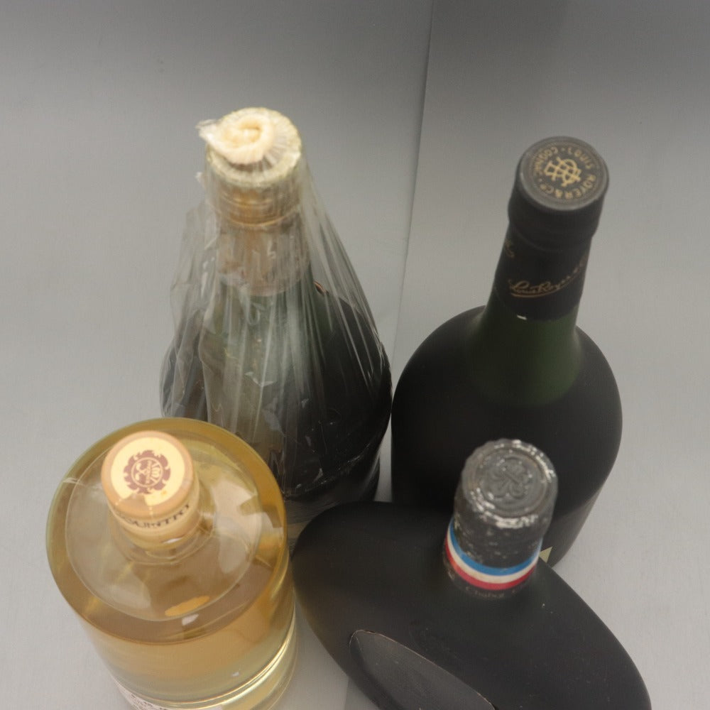 ■ 酒 ブランデー 焼酎 4本セット まとめ売り シャボー ナポレオン アルマニャック コニャック ルイロワイエ 未開栓 未使用 箱付き含む