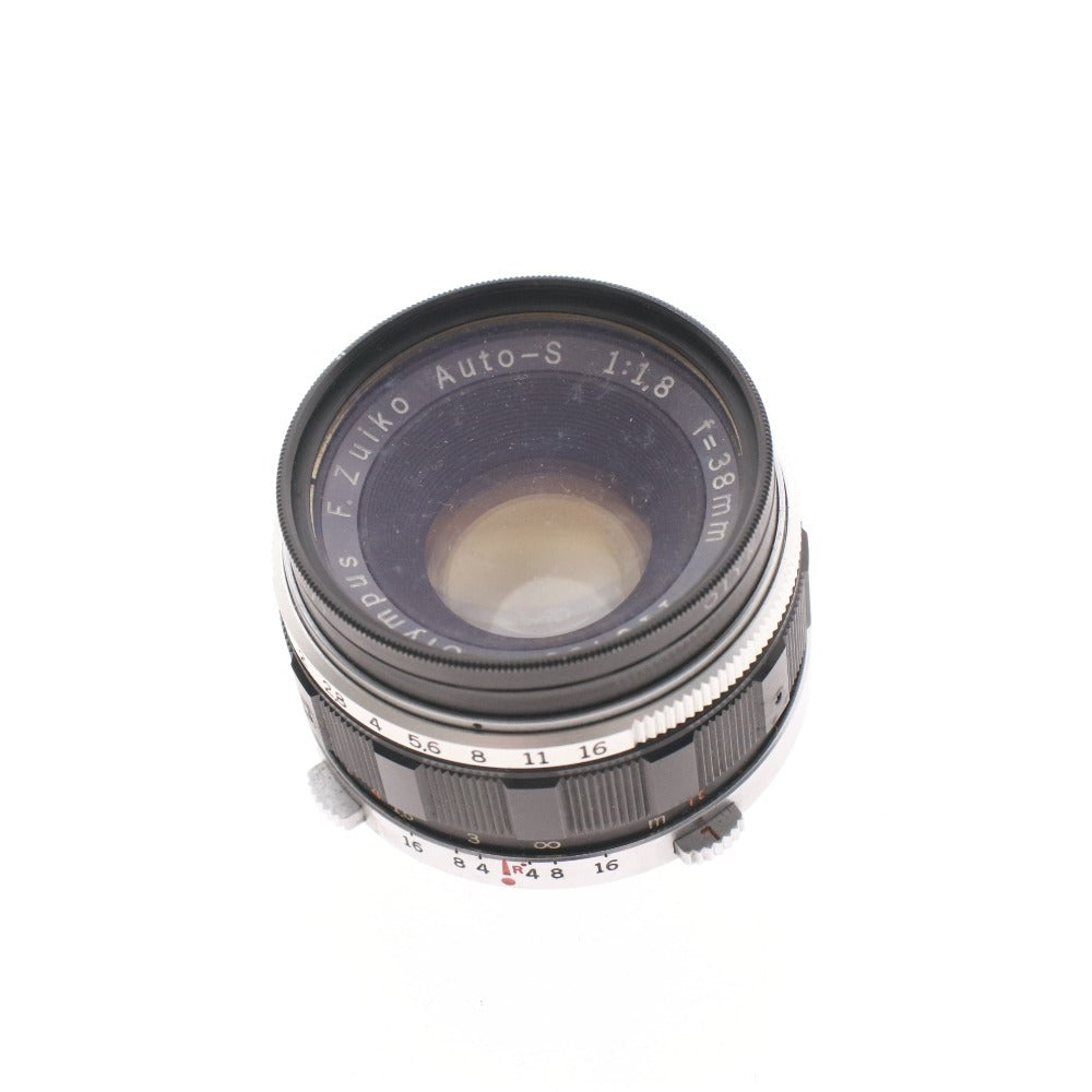 ■ Olympus F.Zuiko Auto-S 38mm 1:1.8 Lens, Single Lens Camera with Case