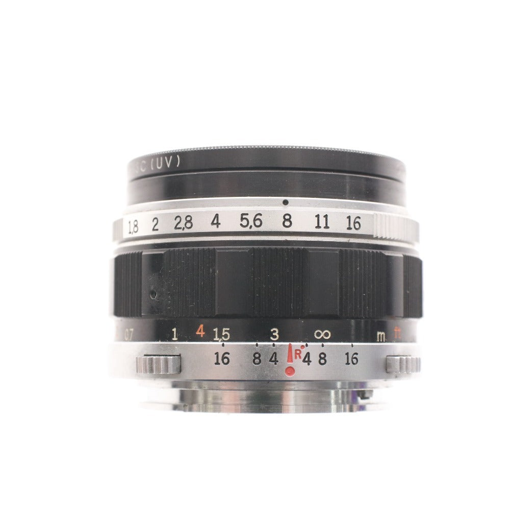 ■ Olympus F.Zuiko Auto-S 38mm 1:1.8 Lens, Single Lens Camera with Case