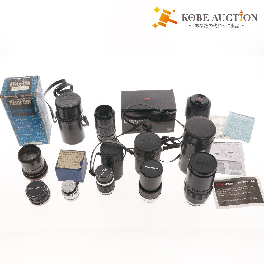 ■ カールツァイス オリンパス ミノルタ 等 カメラレンズ 8点セット まとめ売り Tessar 1:4.5 f75mm Zuiko Auto-T 1:3.5 F100mm 等